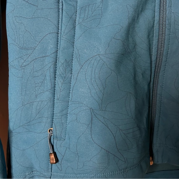 The North Face TNF Softshell Women's Windwall Jacket Blue Floral - Picture 3 of 9